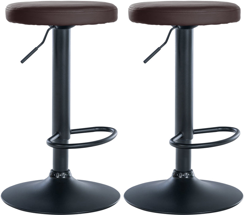 Set of 2 bar stools Ponte faux leather