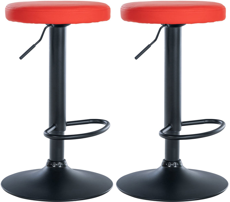 Set of 2 bar stools Ponte faux leather