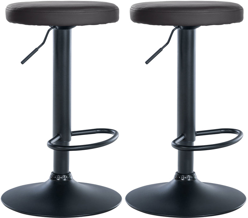 Set of 2 bar stools Ponte faux leather