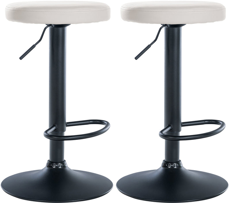 Set of 2 bar stools Ponte faux leather