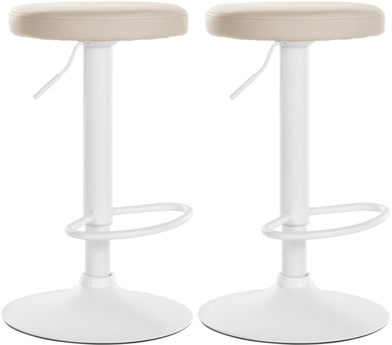 Set of 2 bar stools Ponte faux leather