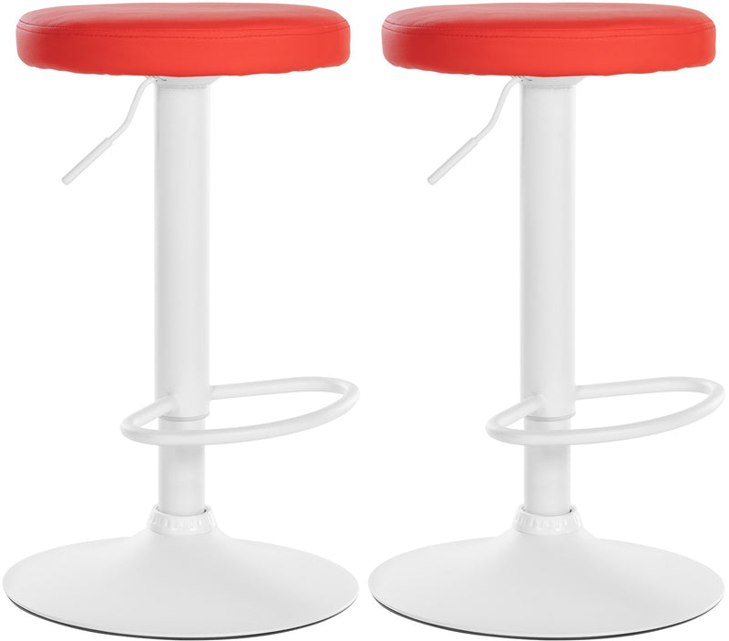 Set of 2 bar stools Ponte faux leather