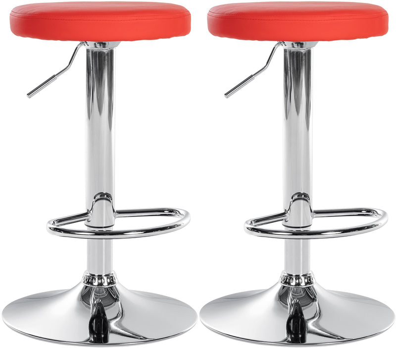 Set of 2 bar stools Ponte faux leather