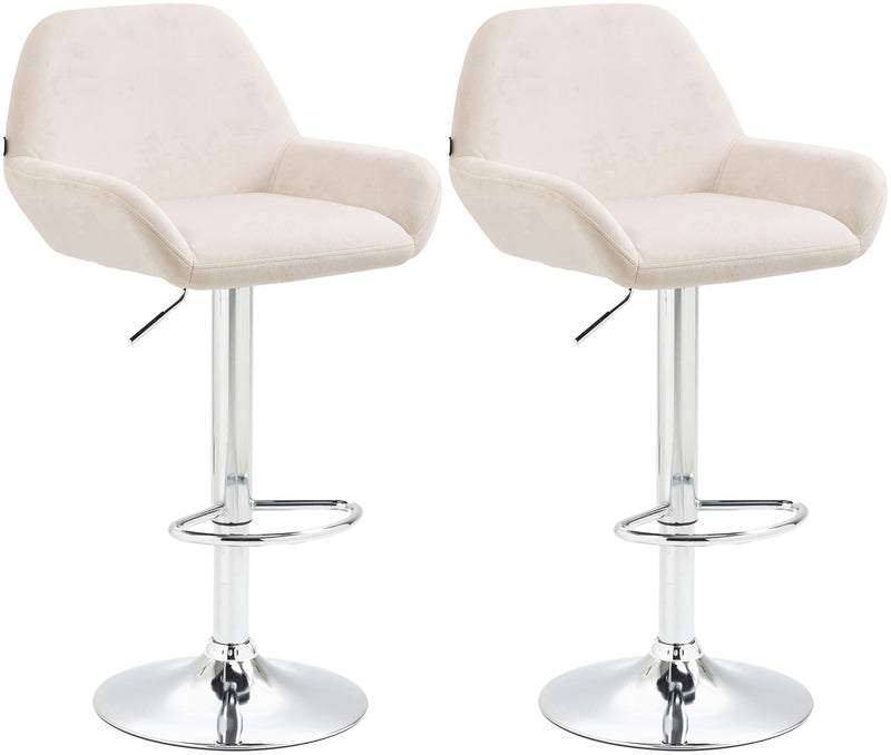 Set of 2 bar stools Braga velvet