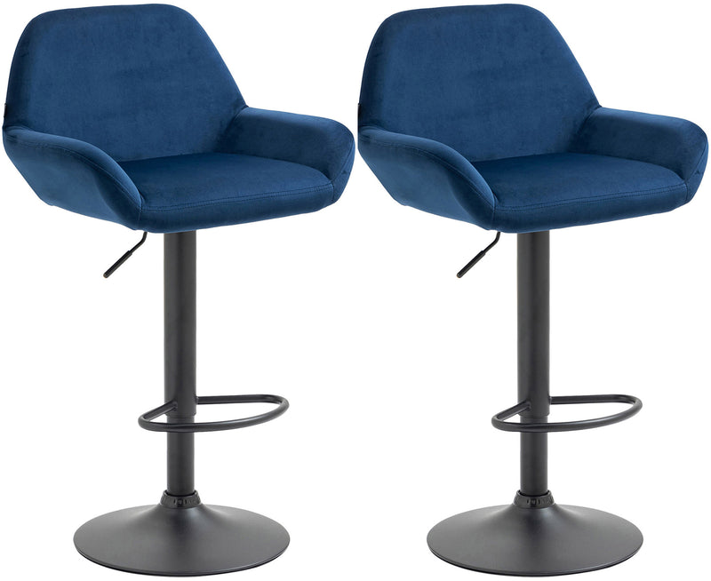 Set of 2 bar stools Braga velvet