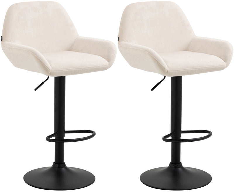 Set of 2 bar stools Braga velvet