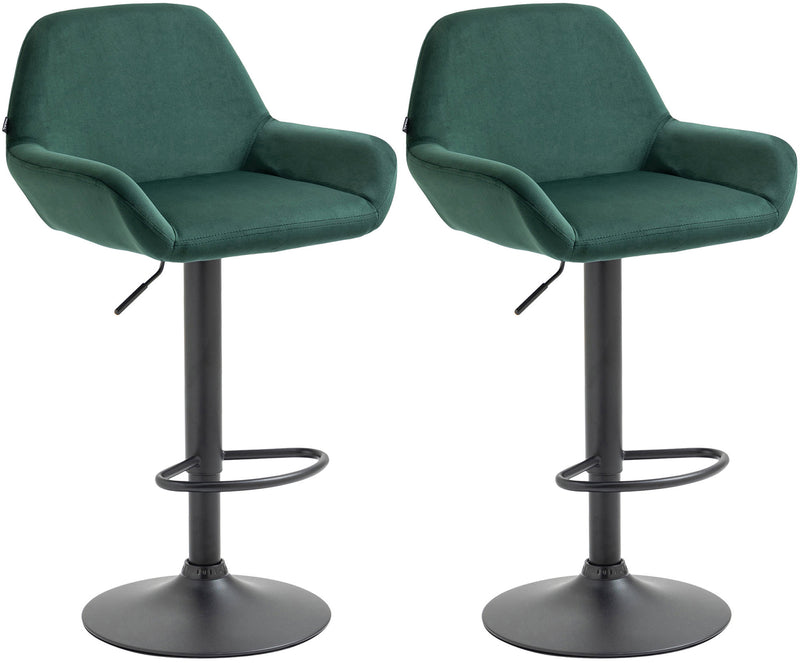 Set of 2 bar stools Braga velvet