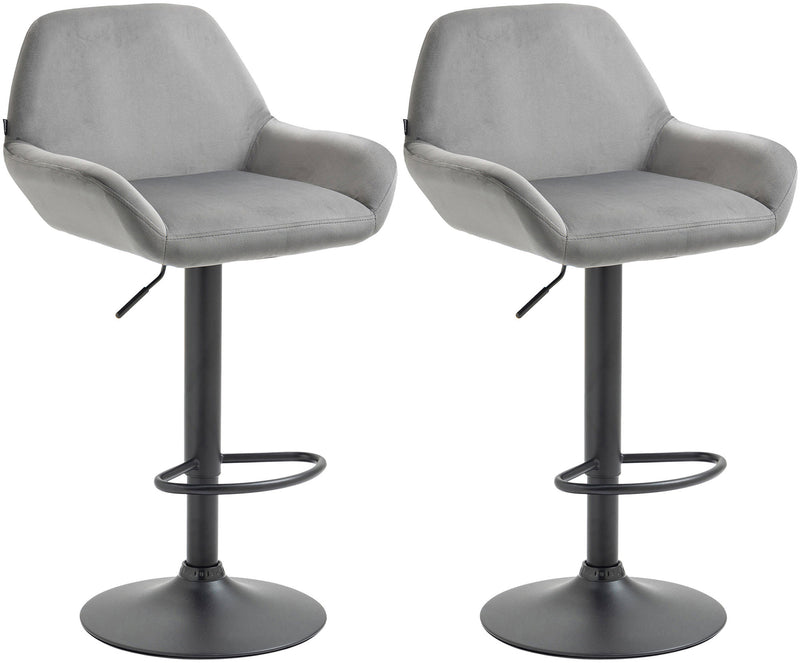 Set of 2 bar stools Braga velvet