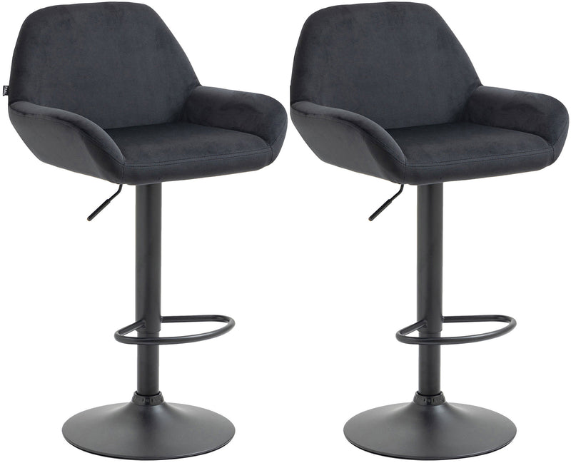 Set of 2 bar stools Braga velvet