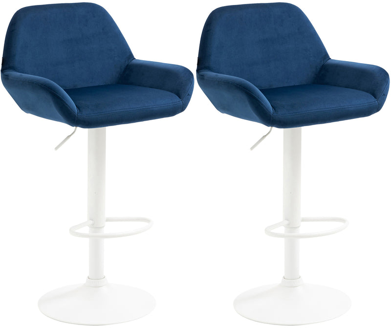 Set of 2 bar stools Braga velvet