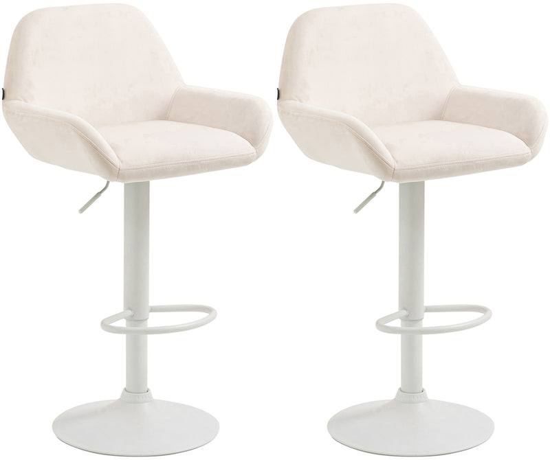 Set of 2 bar stools Braga velvet