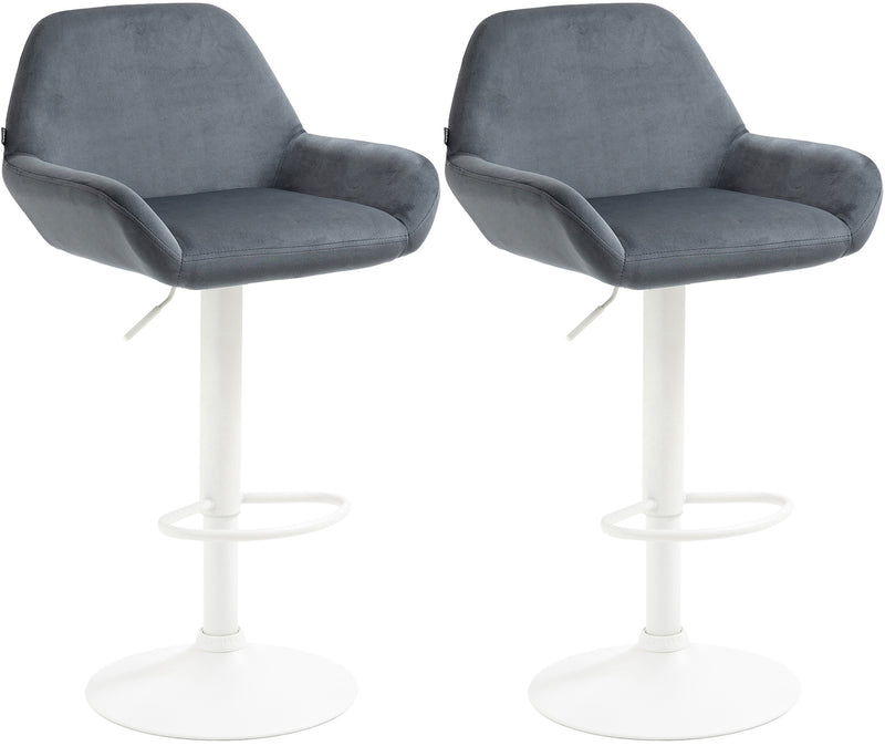 Set of 2 bar stools Braga velvet