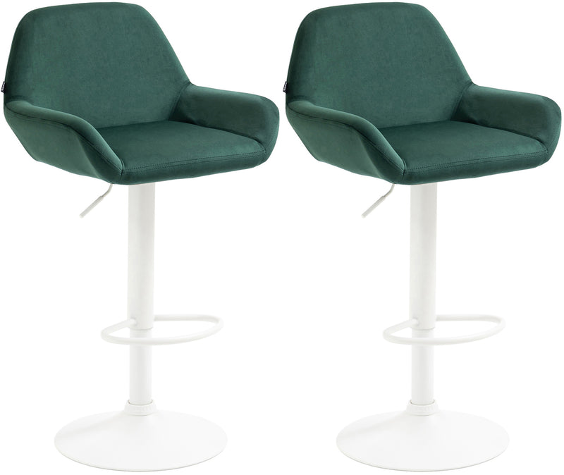 Set of 2 bar stools Braga velvet