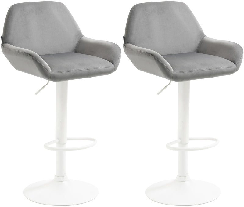 Set of 2 bar stools Braga velvet