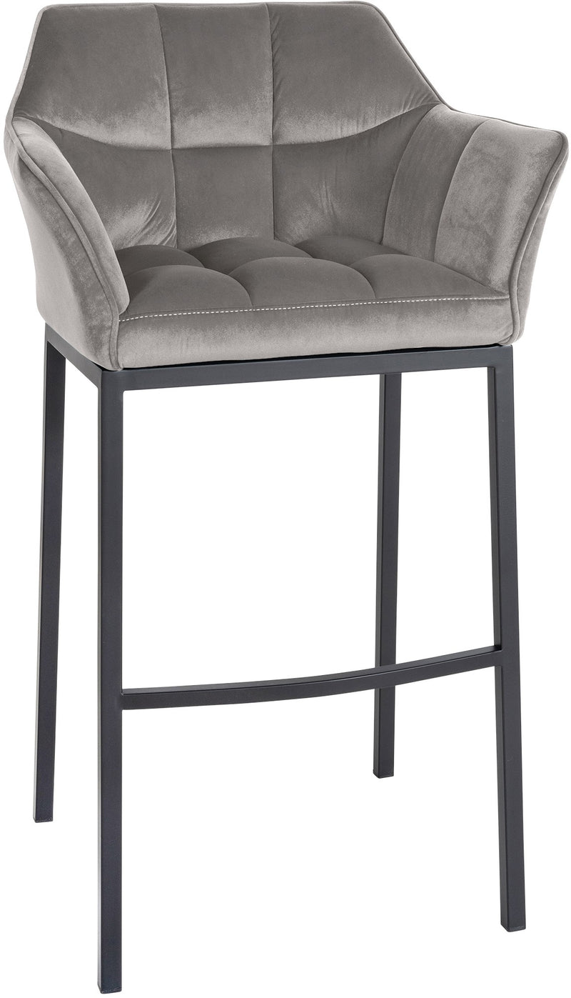 Bar stool Damaso velvet cover with four-legged frame