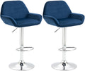 Set of 2 bar stools Braga velvet