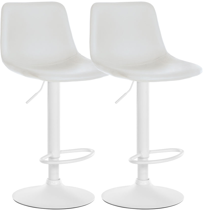 Set of 2 bar stools Divo faux leather