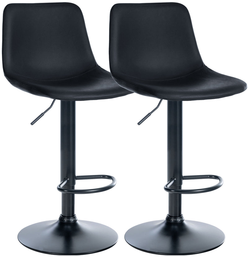 Set of 2 bar stools Divo faux leather
