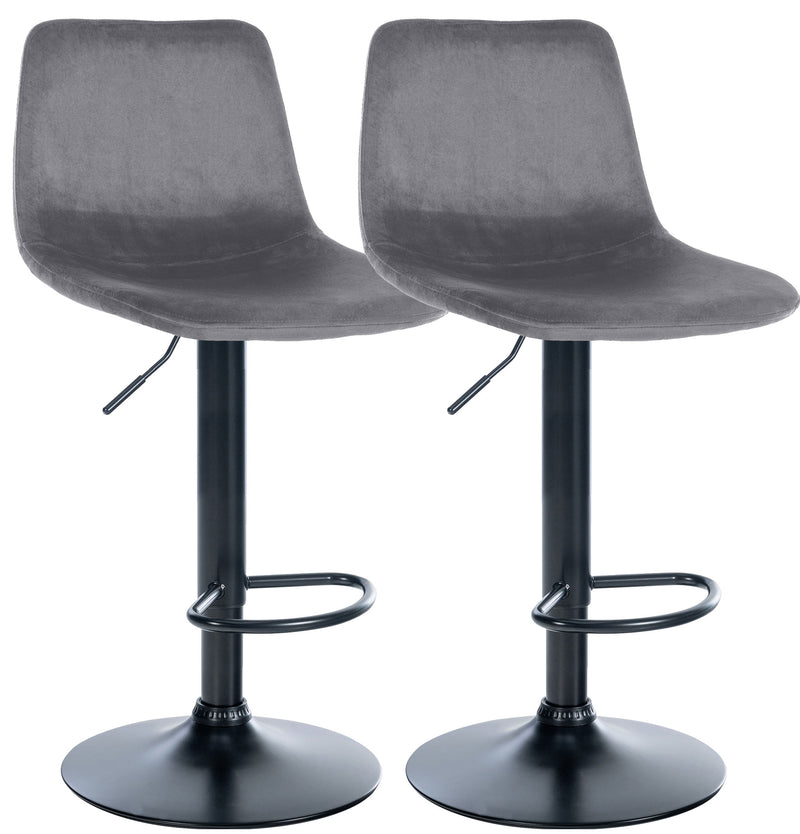Set of 2 bar stools Divo velvet