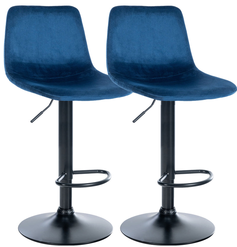 Set of 2 bar stools Divo velvet