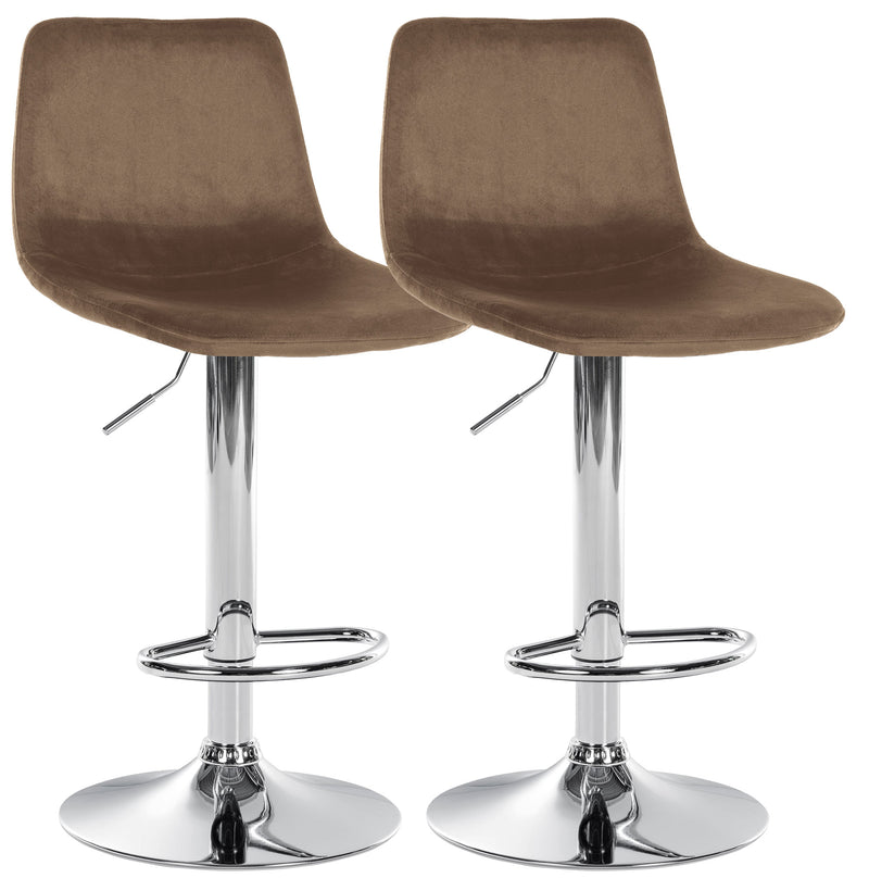 Set of 2 bar stools Divo velvet