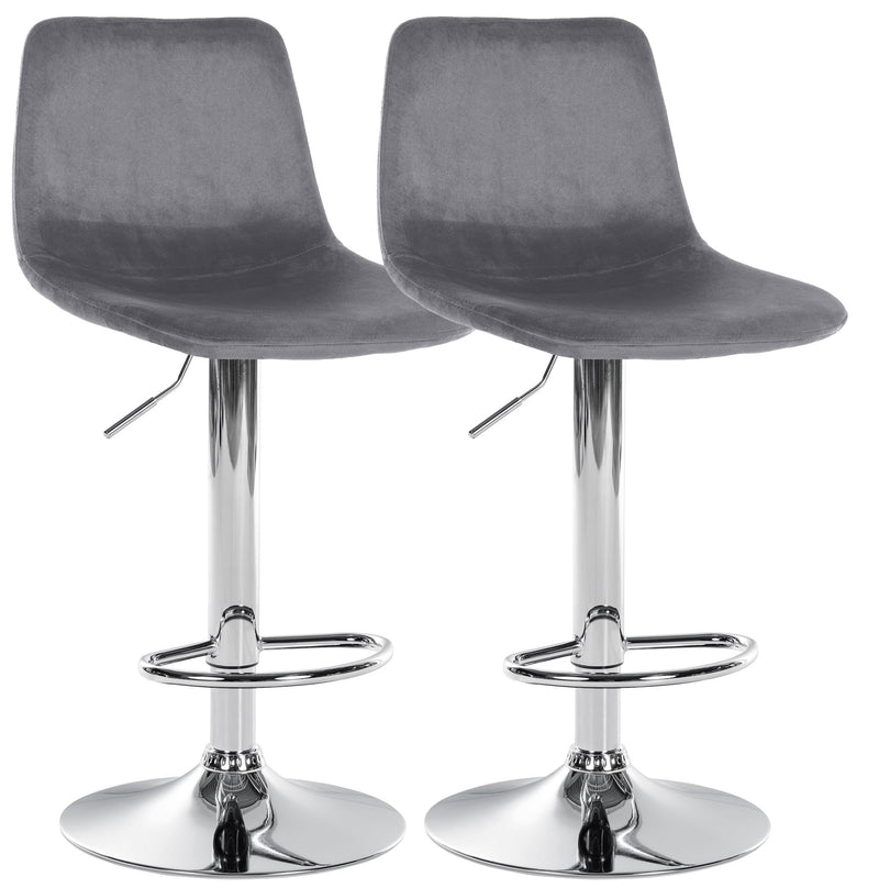 Set of 2 bar stools Divo velvet