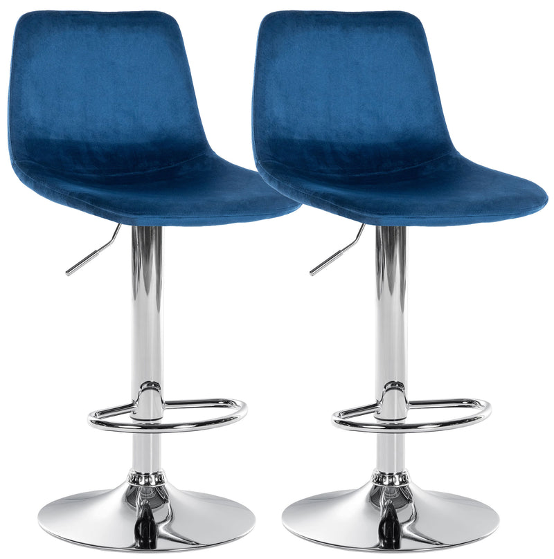 Set of 2 bar stools Divo velvet