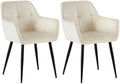 Set of 2 Emia velvet dining chairs