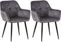 Set of 2 Emia velvet dining chairs