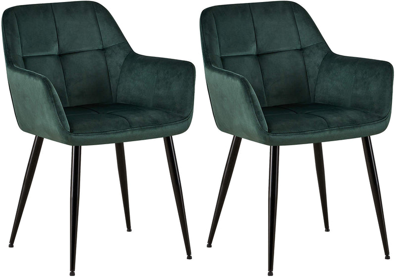 Set of 2 Emia velvet dining chairs