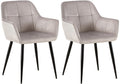 Set of 2 Emia velvet dining chairs