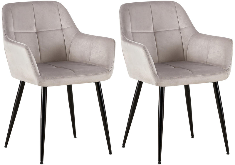 Set of 2 Emia velvet dining chairs