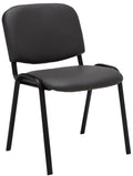 Ken faux leather stacking chair