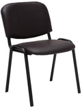 Ken faux leather stacking chair