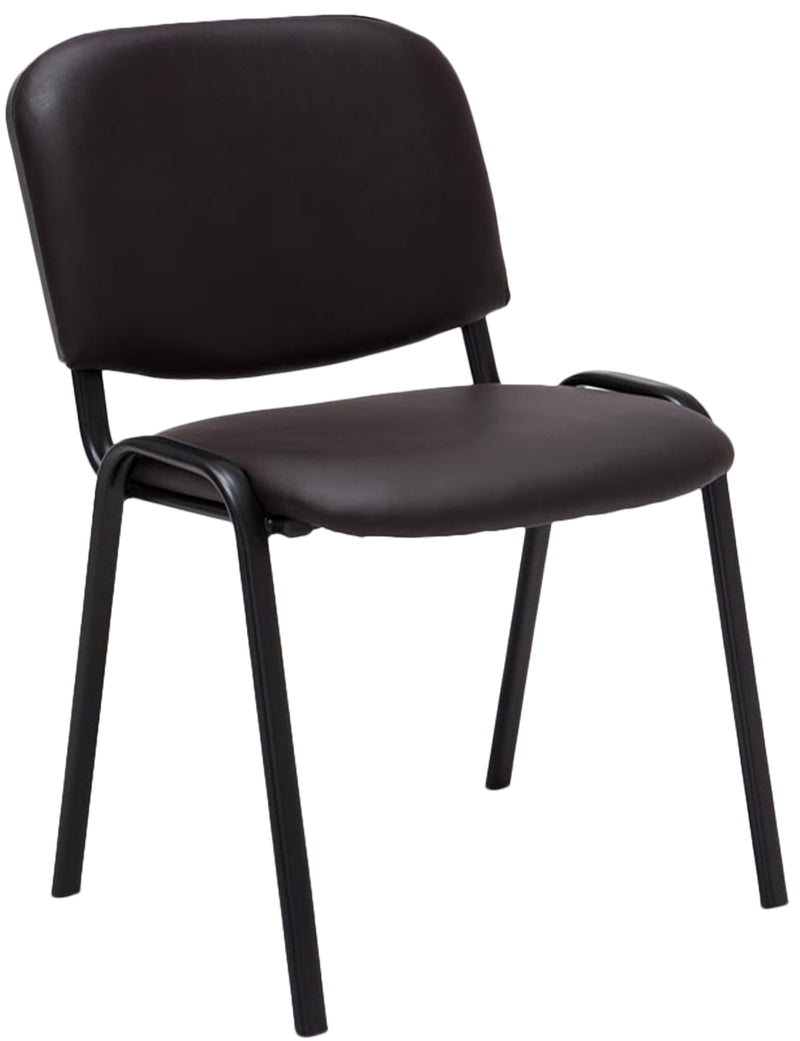 Ken faux leather stacking chair