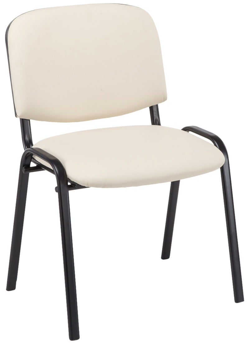 Ken faux leather stacking chair