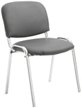 Ken chair chrome faux leather