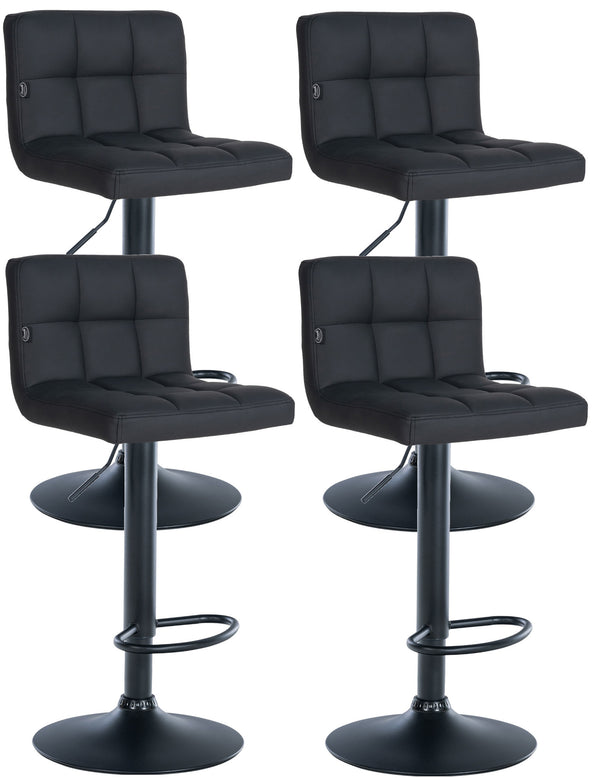 Set of 4 Feni bar stools in imitation leather