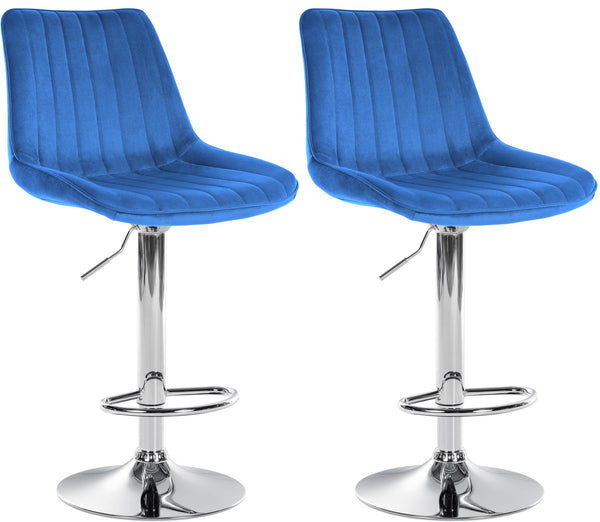 Set of 2 bar stools Toni velvet