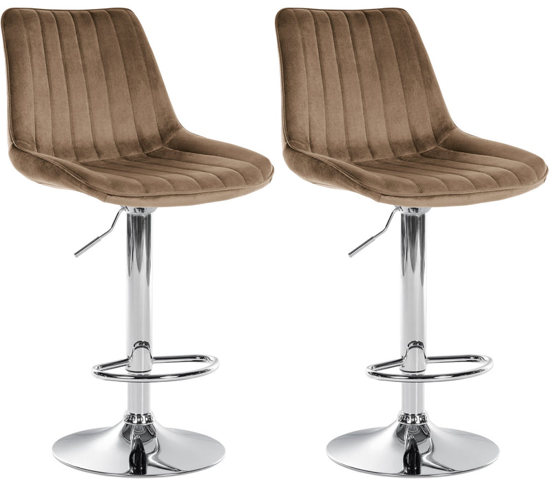 Set of 2 bar stools Toni velvet