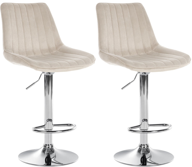 Set of 2 bar stools Toni velvet