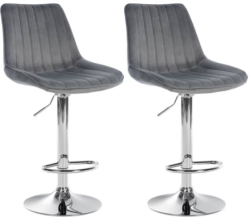 Set of 2 bar stools Toni velvet