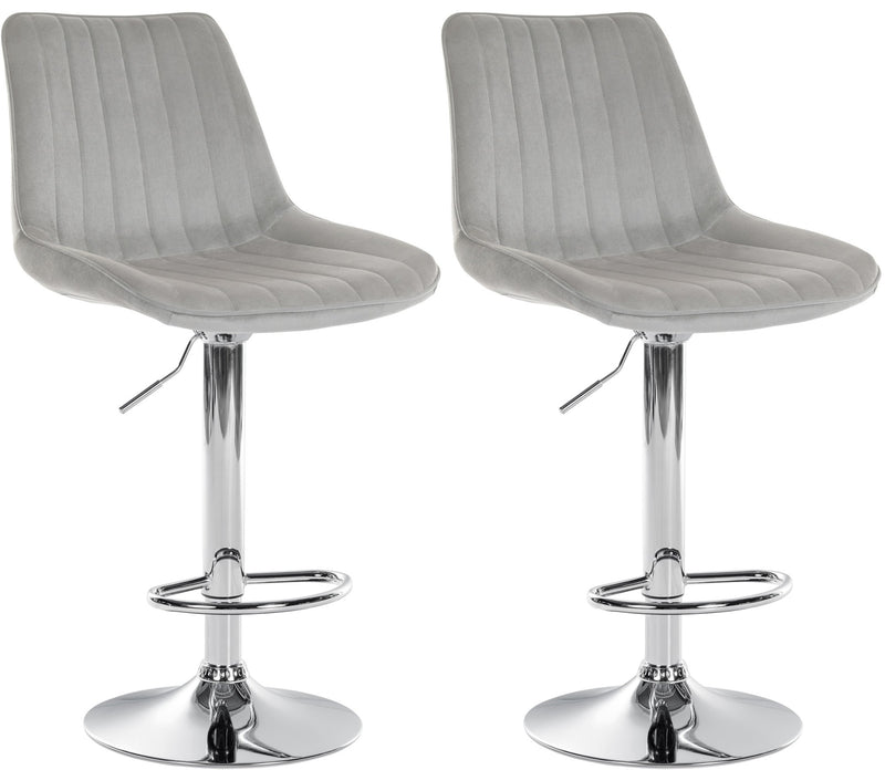 Set of 2 bar stools Toni velvet