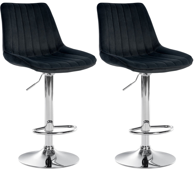 Set of 2 bar stools Toni velvet