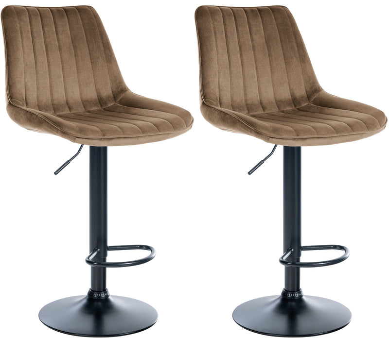 Set of 2 bar stools Toni velvet