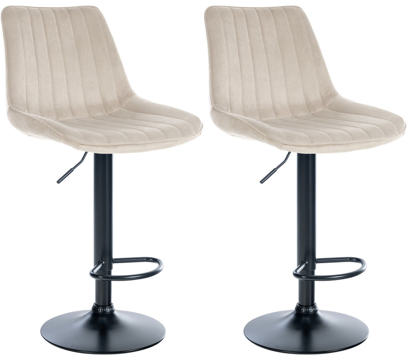 Set of 2 bar stools Toni velvet