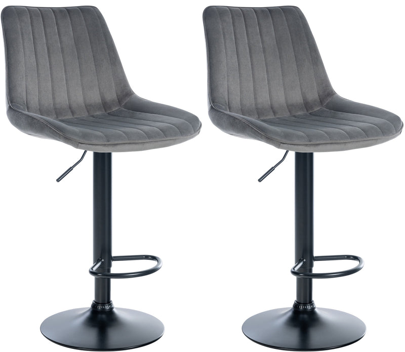 Set of 2 bar stools Toni velvet