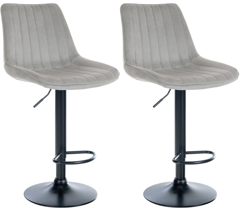 Set of 2 bar stools Toni velvet