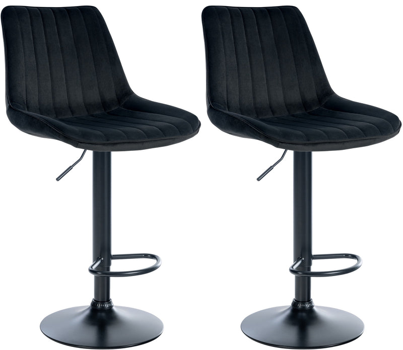 Set of 2 bar stools Toni velvet