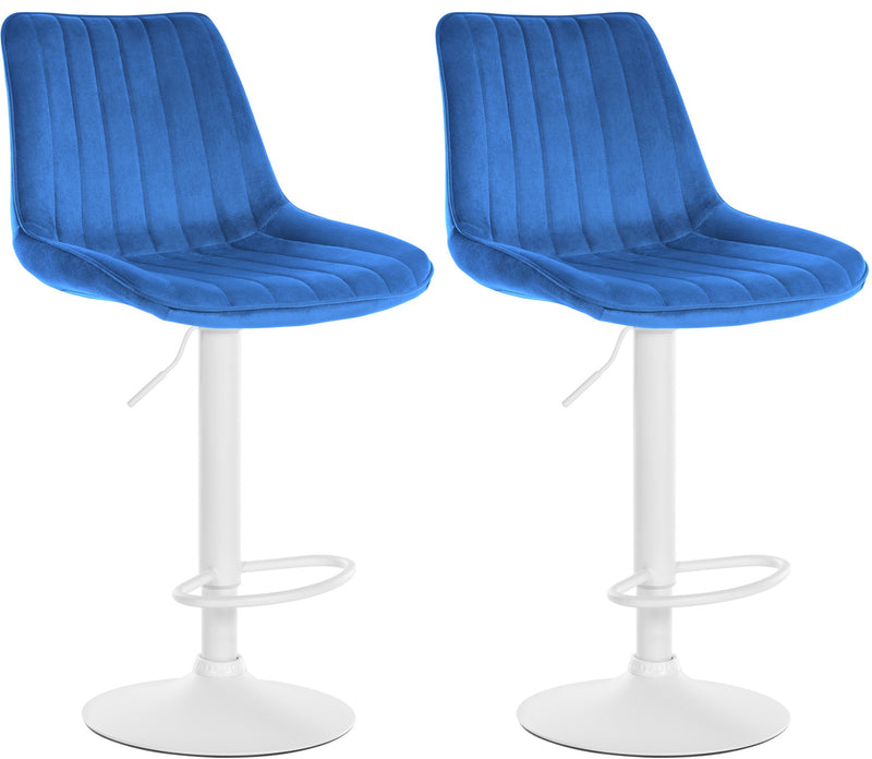 Set of 2 bar stools Toni velvet